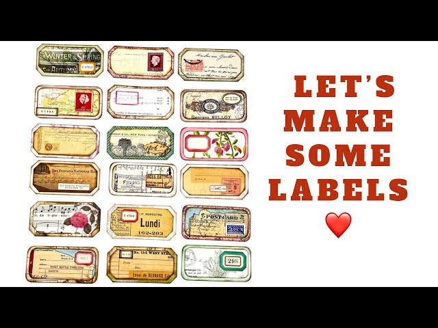 FUN & EASY  LET'S MAKE SOME LABELS USING SCRAPS #craftwithme #junkjournalideas #sevenplaza