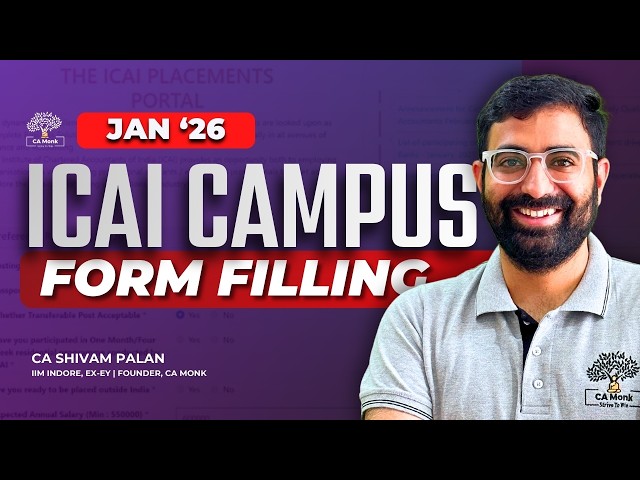 How to Fill ICAI Campus Placement form