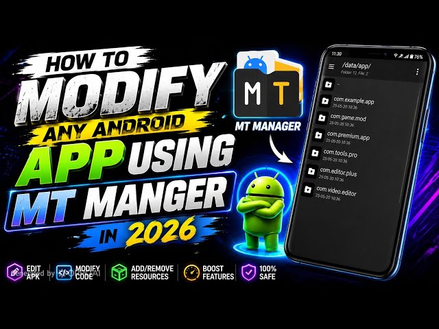 How to MOD Any Android App Using MT Manager in 2026 | Premium Features & APK Modding Tutorial