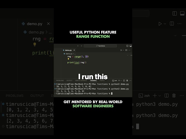 Did you know about the range function?