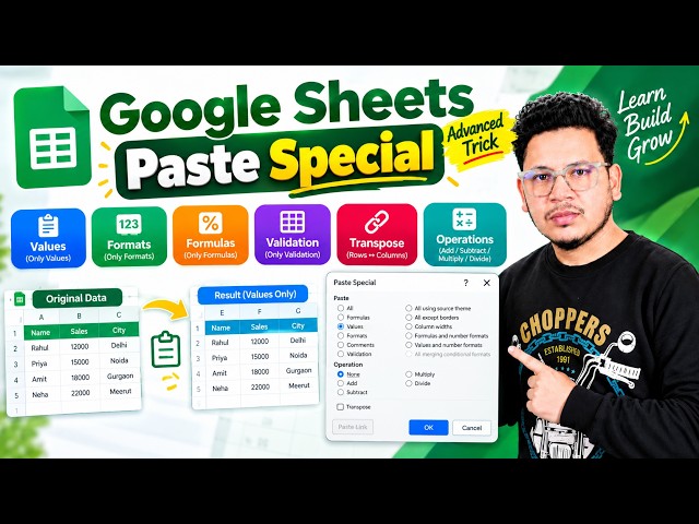 Google Sheets Paste Special Explained | All Options You Need to Know | The Coding Box