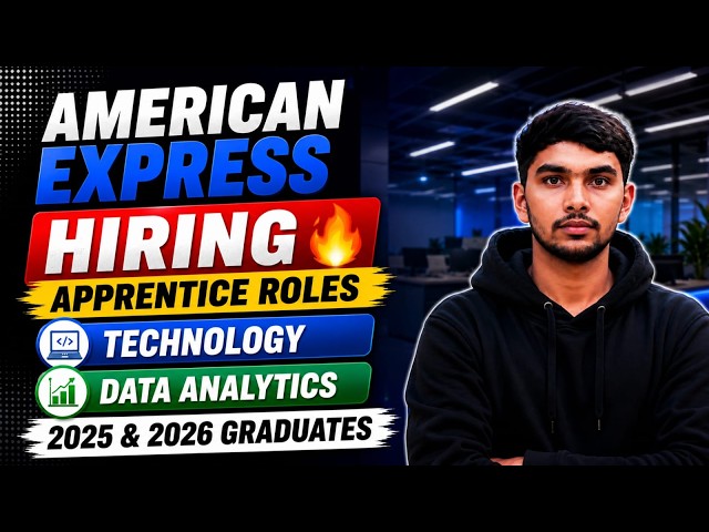 American Express Hiring 2025 & 2026 🔥 | Apprentice Roles | Technology & Data Analytics | Freshers