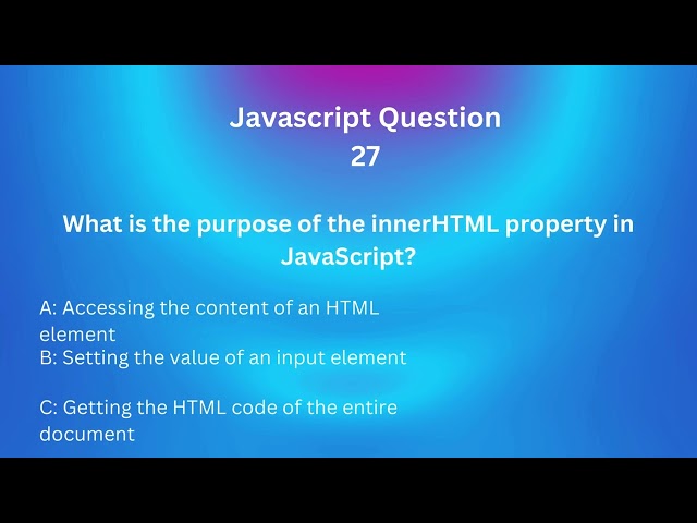 JavaScript Interview Mastery: 50 Questions and Answers for Tech Interviews! 27