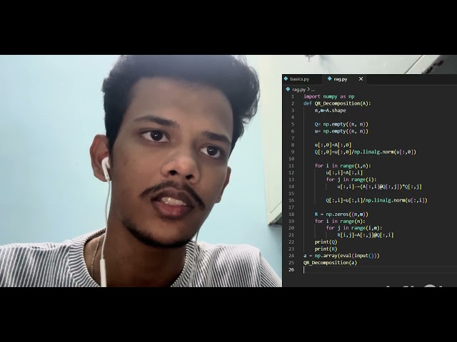 Video presentation of maths for AI experiment 