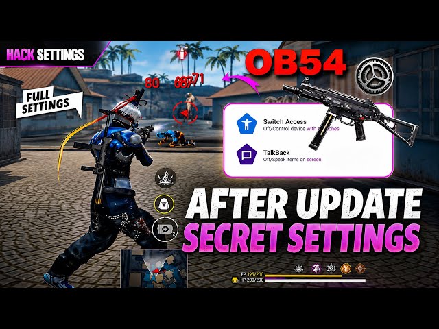 Switch Access & TalkBack Settings Free Fire || 0% Recoil 97% Headshots || Brazil Settings 2026 ⚙️