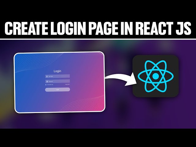 How To Create Login Page in React JS ! For Beginners (Full Tutorial)