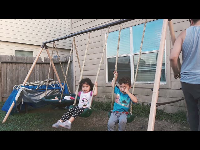 Kids playing on swings | Going to fast to high
