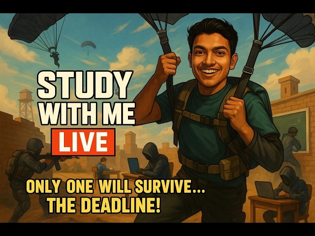 Study With Me LIVE 🔥 | Day 264 of JEE • GATE • NEET • UPSC Prep 💯 | Join the Ultimate Grind 💪