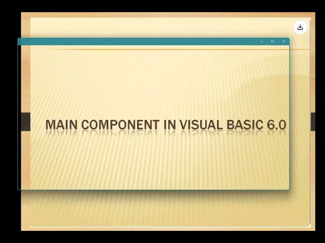 Introduction to vb