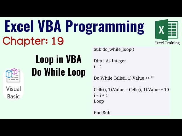 Do While Loop in VBA | Excel VBA Programming (Chapter 19)