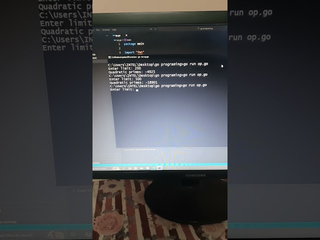 Go | Euler project 'Quadratic primes' | CodeLearning