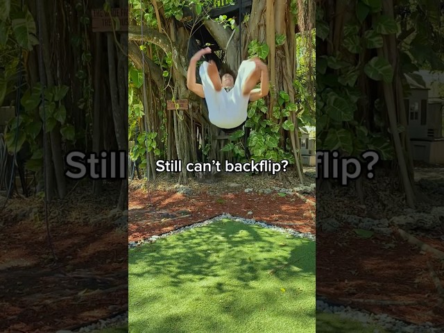 Backflip how to, the EASY way✅ #backflip #tutorial #fitness