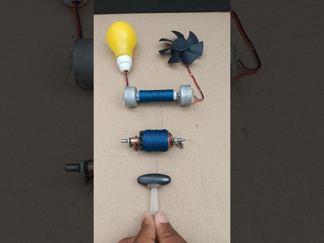 DIY Magnet 🧲 Attraction → 775 Armature → 2 Generators ⚡ → 12V Power → 9V Bulb + Drone