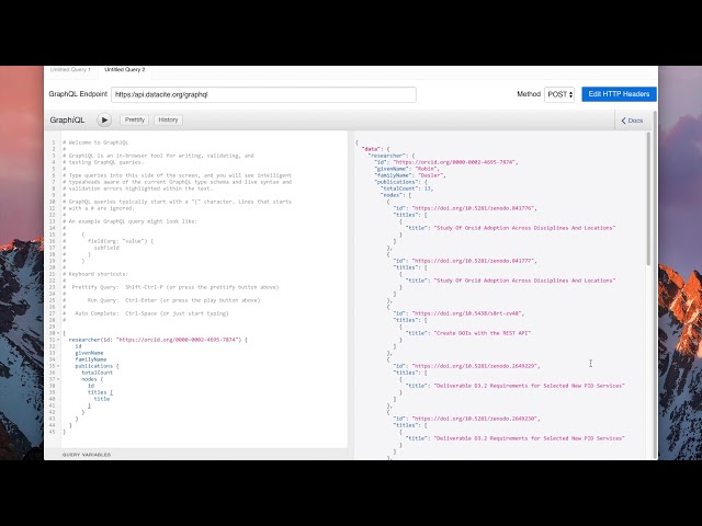 Introduction to the DataCite GraphQL API (pre-release version)