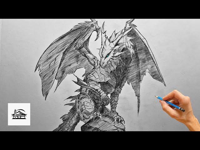 How to Draw a Dragon | Step by Step Tutorial (Full Body)