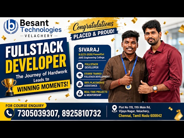 FullStack Developer Training in Chennai | Sivaraj Success Story | Best IT Training in Chennai