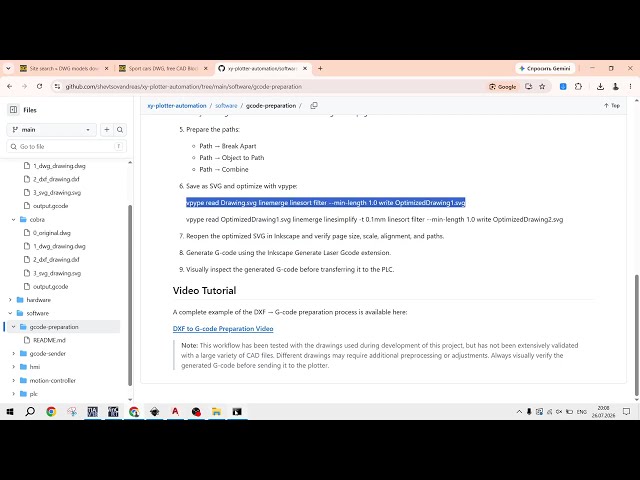 03 — SVG Path Optimization with vpype | G-Code Preparation for XY Plotter