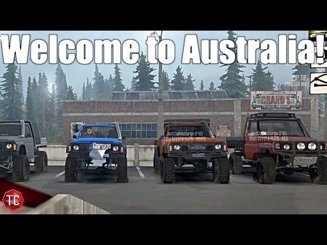 SpinTires MudRunner: Welcome To AUSTRALIA!?! Multiplayer Trail Riding!