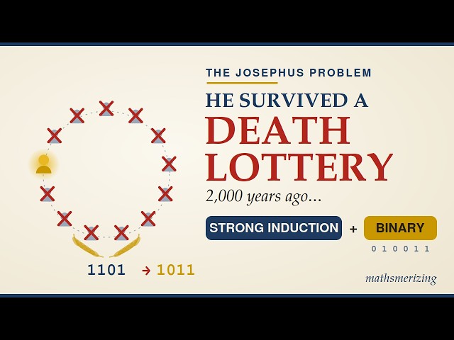 The Josephus Problem | He Survived a Death Lottery 2,000 Years Ago | Induction Proof + Binary Magic