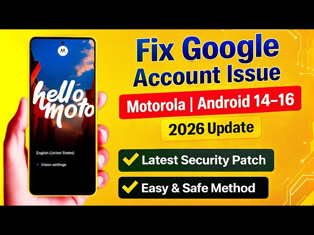 🔓 How to Bypass Google Lock (FRP) on Motorola 2026 | No PC | Easy Method