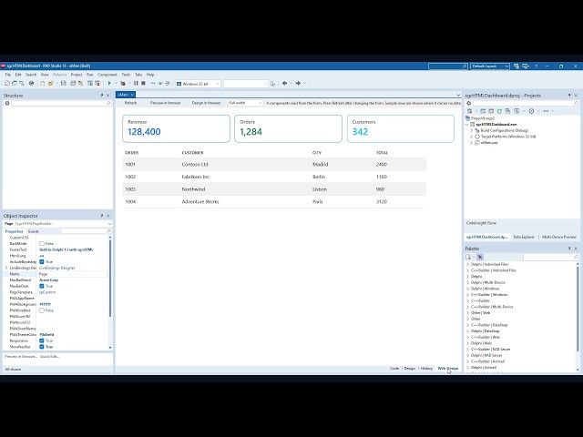 Build a web page in Delphi with sgcHTML, no HTML, CSS or JavaScript