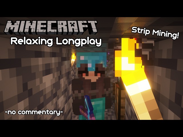 Relaxing Deepslate Strip Mining | Minecraft Relaxing Longplay (no commentary)
