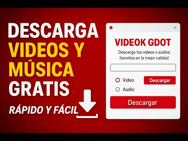 DESCARGA VIDEOS Y MÚSICA GRATIS EN PC 💻 | Aplicación Hecha en Python | VIDEOK GDOT
