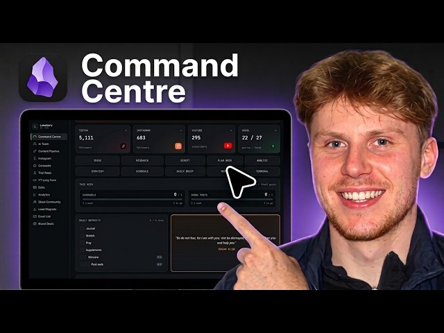 Claude Code + Obsidian = Cheat Code (Command Centre)