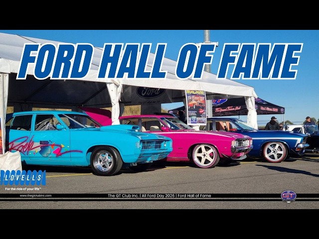 Hero Cars on the Hall Of Fame Stand at All Ford Day with The GT Club Inc