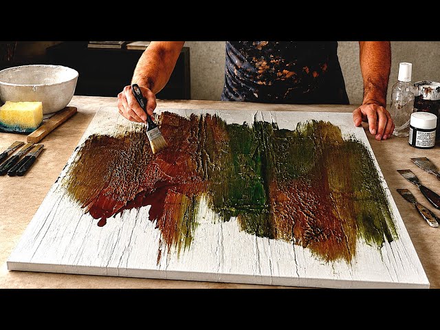TEXTURED ABSTRACT Art Tutorial | Bold Palette Knife Techniques