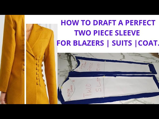 HOW TO DRAFT A TWO-PIECE SLEEVE FOR BLAZERS, COATS, SUITS & JACKETS |Featuring a Basic Sleeve-DETAIL