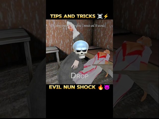 evil nun granny vs trolling face 😈⚡ tips and tricks ☠️#granny #shorts #trollface #tricks