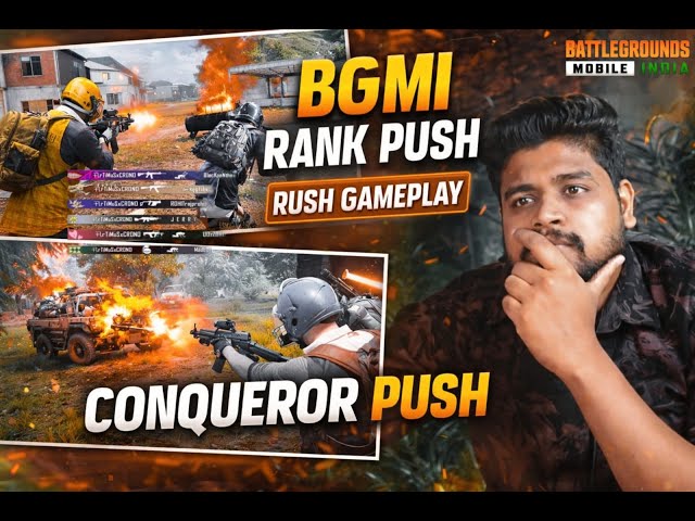 BGMI Live RANK PUSH DAY 21 Aggressive Gameplay | Face Cam | Conqueror Lobby