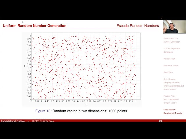 Lecture 2023-1 Session 10: Numerical Methods: Random Number Generation (1/7): Pseudo Random Numbers