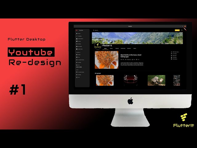 Speed Code | Flutter Desktop | You-tube | Re-Design #1