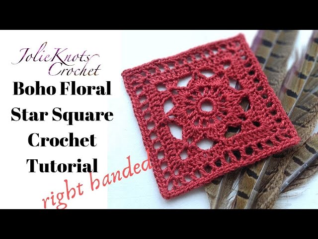 Easiest Granny Square Ever UPDATED 🌸 Boho Floral Star Granny Square Crochet Tutorial - RIGHT HANDED