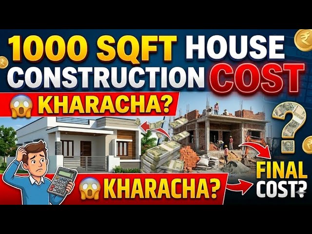 1000 Sqft House Construction Cost 😱 | Full Cost Breakdown 2026 | construction cost |