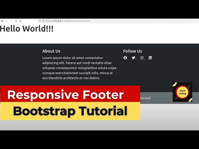 How To Make Responsive Footer Using Bootstrap? - Bootstrap Tutorial