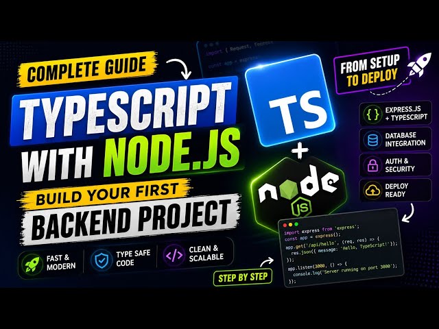 Learn TypeScript with Node.js | Build Your First Backend Project (Complete Beginner Tutorial)