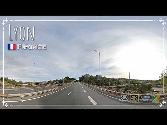 21.23km La Tour-de-Salvagny Driving in #France with #streetview | 360VR
