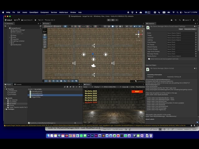 06 target stage 3 A MyGameManager Script
