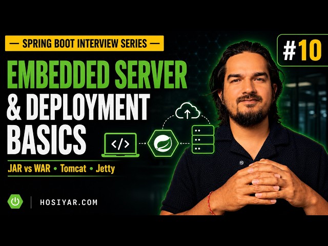 Embedded Server and Deployment Basics | JAR vs WAR | Spring Boot Interview Series #10