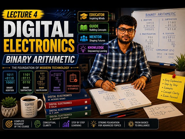 Digital Electronics Lecture 4 | Binary Arithmetic | Addition, Subtraction, Multiplication & Division