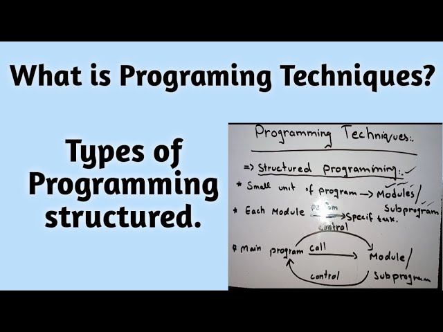 What is Programming Techniques? Types of structured programing with Examples.