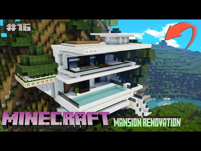 Building a Modern Cliffside Mansion: Final Touches & Decoration [#16]
