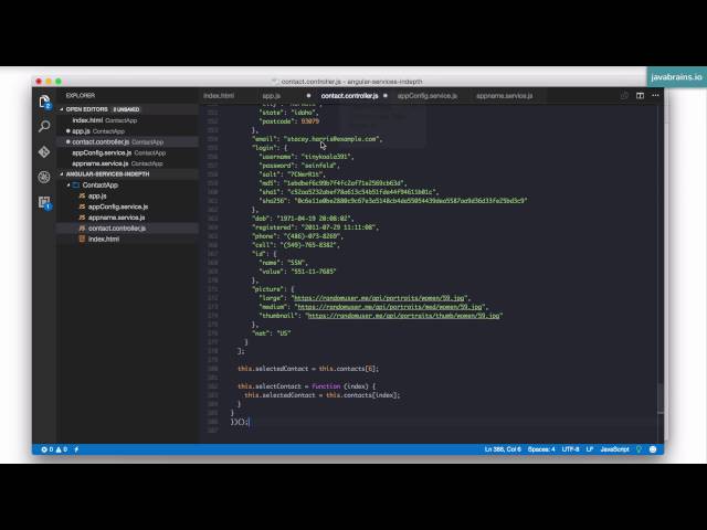 Angular 1 Services In-Depth 9 - Creating and using Services