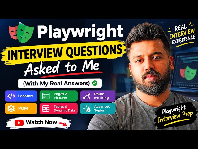 Playwright Interview Questions Asked to Me | Real Interview Experience + Answers 🔥