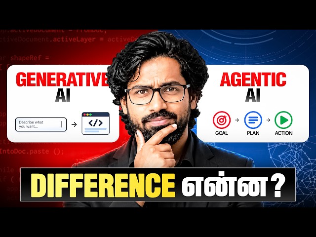 Generative AI vs Agentic AI Explained 🔥 | Career Roadmap தமிழில் 2026