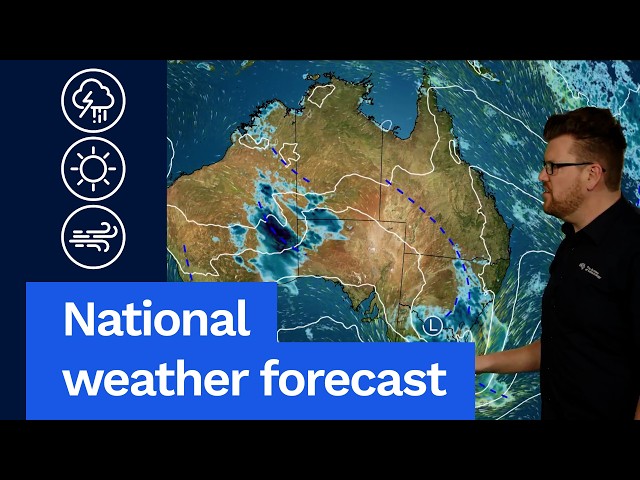 National weather forecast: Rain and storms in Victoria and NSW. Fine elsewhere around Australia