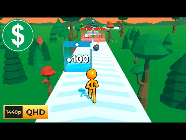 Tall Man Run | Casual Runner | No Copyright Gameplay 1440p 60fps